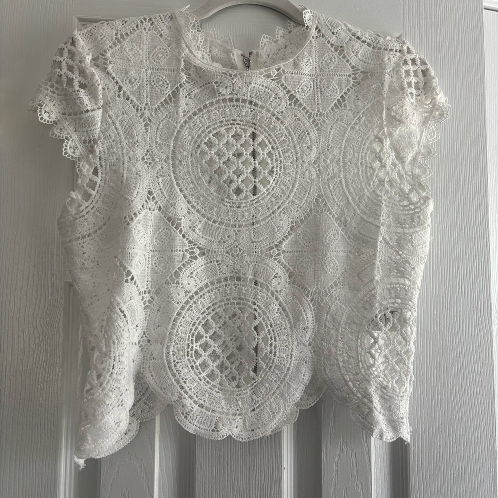 Chic White Lace Blouse